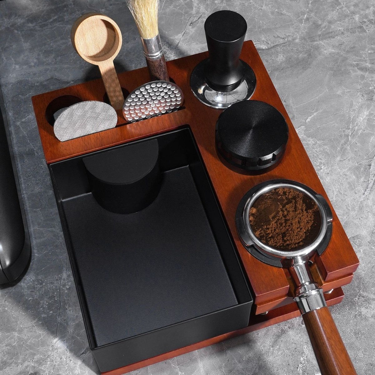BaristaCraft™ Dual-Tier Espresso Tamper Station