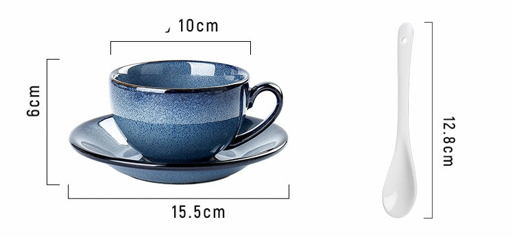 AuroraGlaze Artisan Latte Cup
