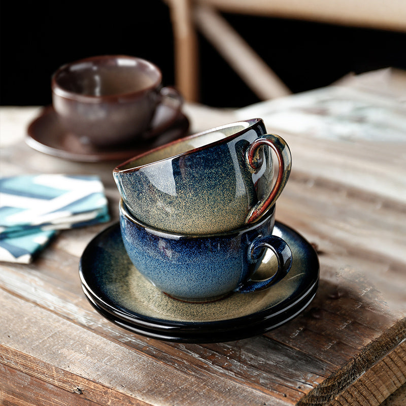 AuroraGlaze Artisan Latte Cup