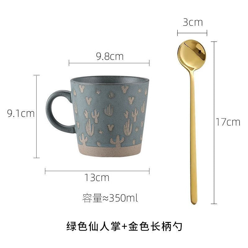 Vintage Stoneware Coffee Cup