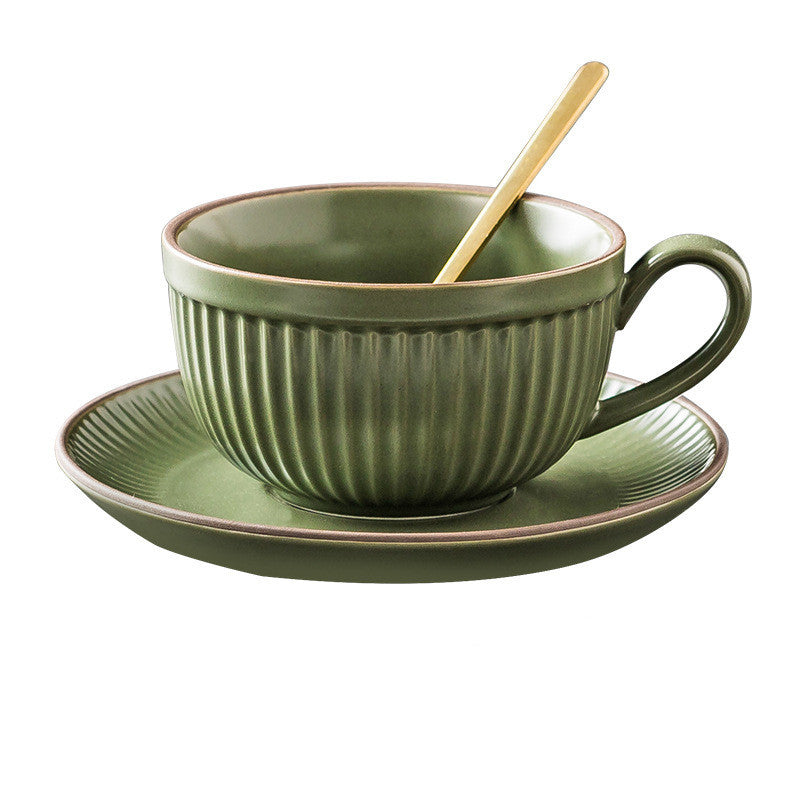 Taza de cerámica vintage para café con leche