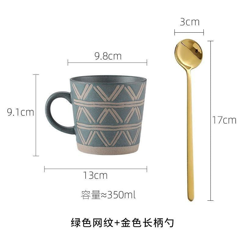 Vintage Stoneware Coffee Cup