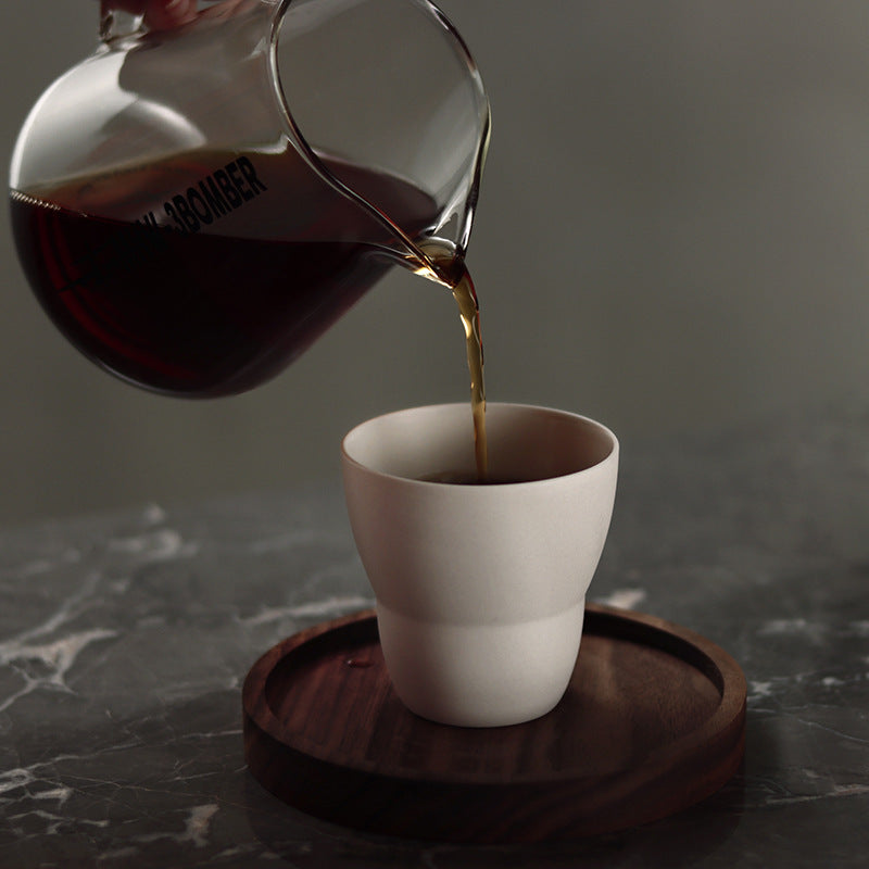 Flat white coffee cup