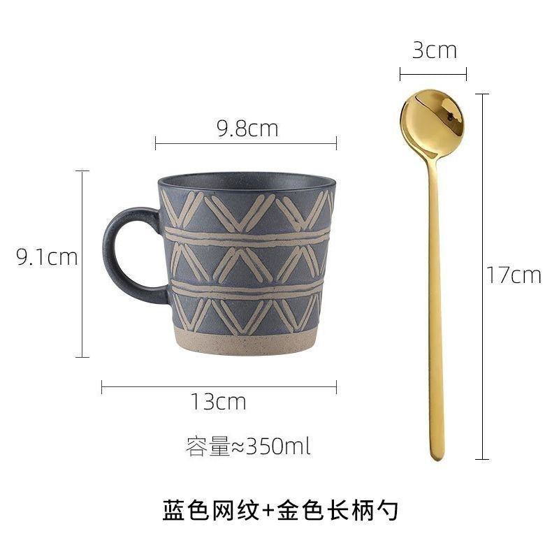 Vintage Stoneware Coffee Cup