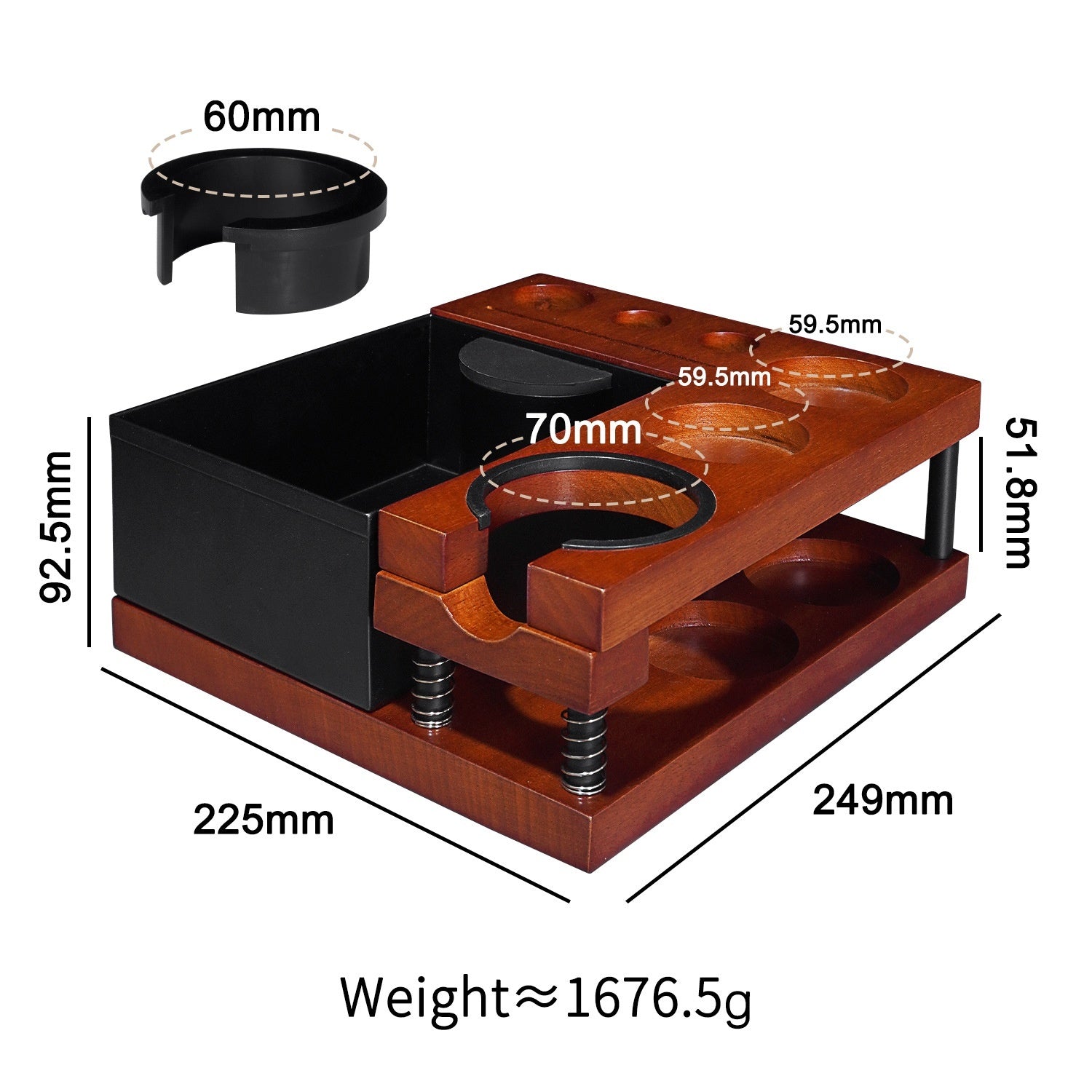 BaristaCraft™ Dual-Tier Espresso Tamper Station