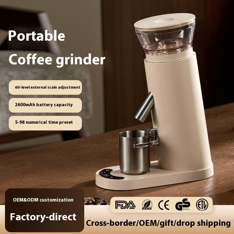 Portable Electric Burr Coffee Grinder