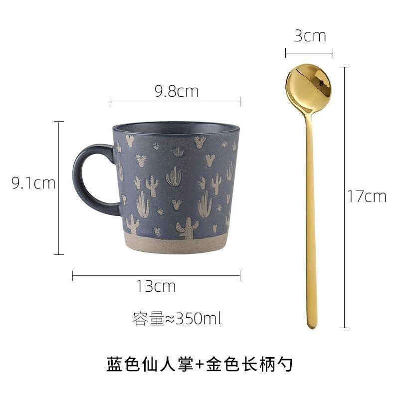 Vintage Stoneware Coffee Cup