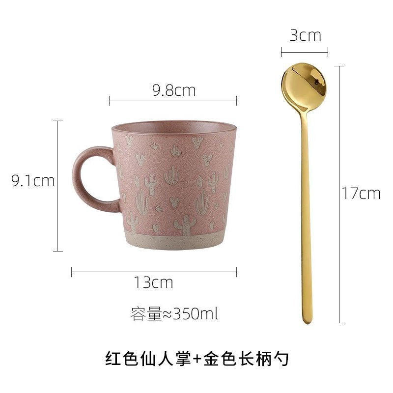 Vintage Stoneware Coffee Cup