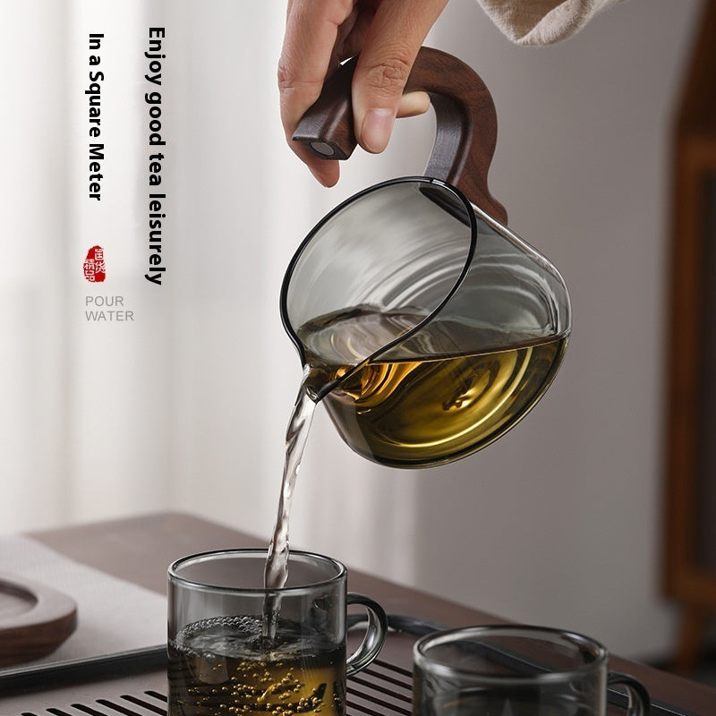 Juego de infusores con mango de madera