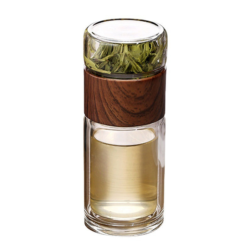 Botella de vidrio para separar té de verano