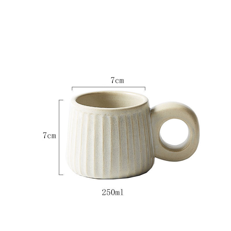 Taza de café retro creativa hecha a mano