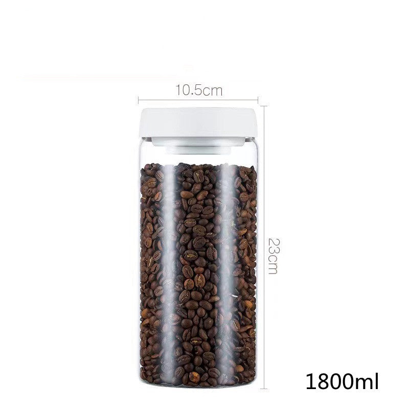 Recipiente de vidrio para granos de café al vacío