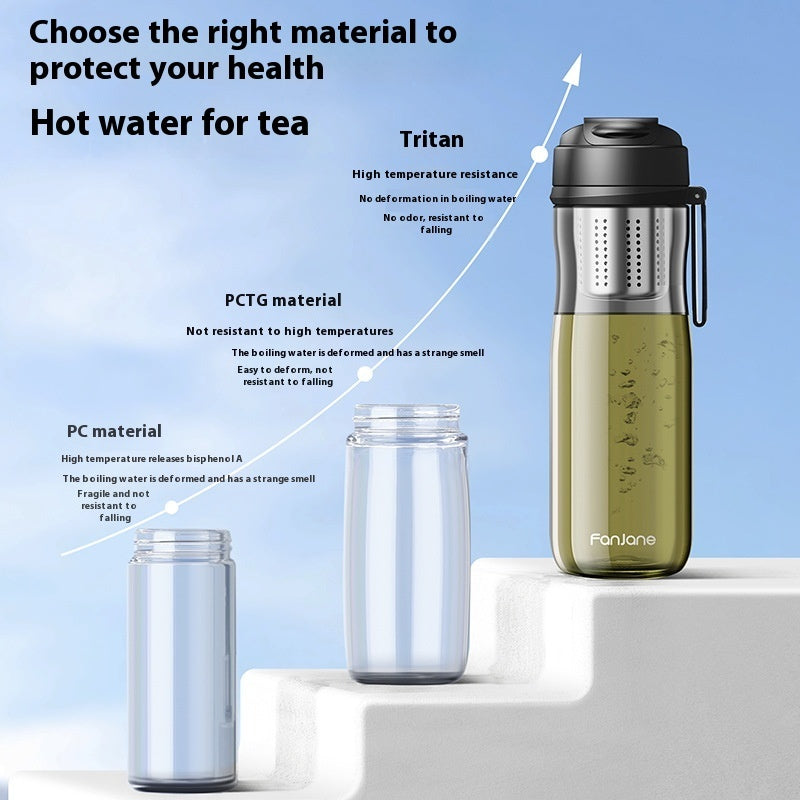Botella con infusor de té magnético