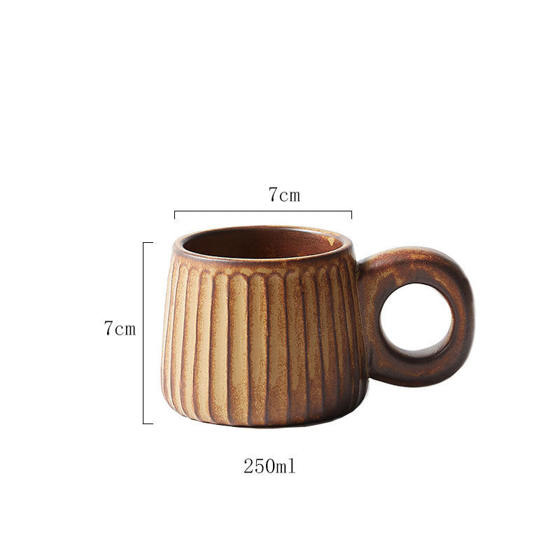 Taza de café retro creativa hecha a mano