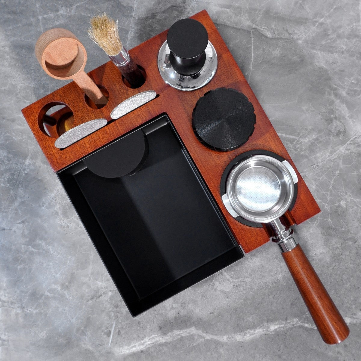 BaristaCraft™ Dual-Tier Espresso Tamper Station